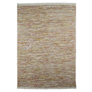  Natural Fibres Daisy Cream - Modern Pure Wool Fully Reversible Hand Woven Floor Rug  - 1