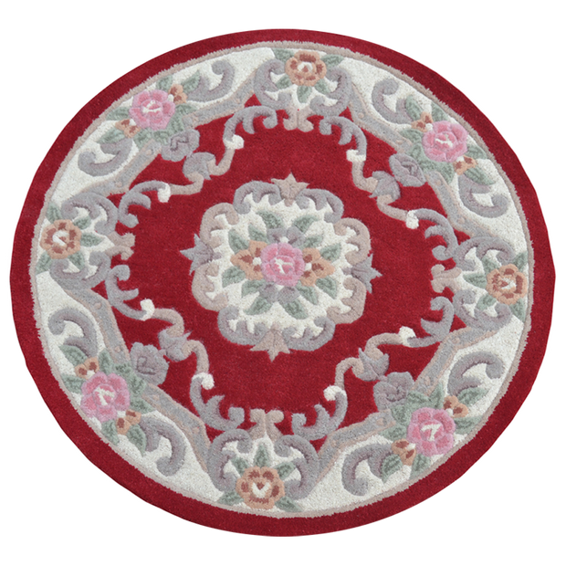 Avalon Red - Hand Tufted Wool Round Floor Rug
