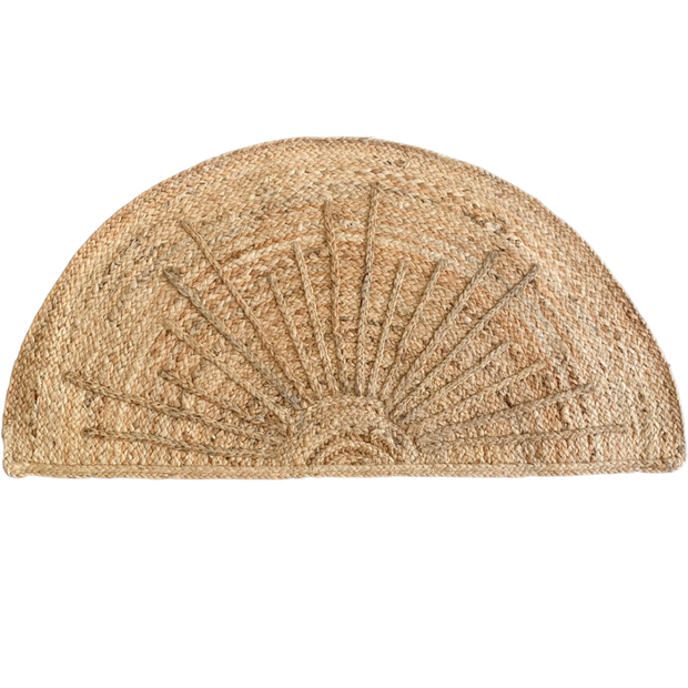  Natural Fibres Doormat - Cascade Nartural Half Circle Hand Braided Jute  - 1