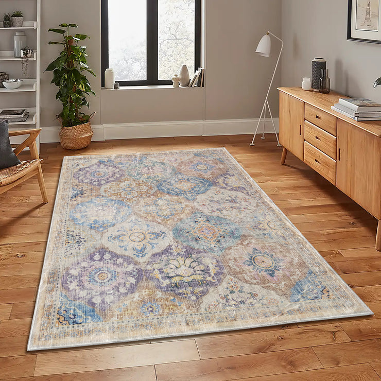 Chighu Multi Machine Washable Rug