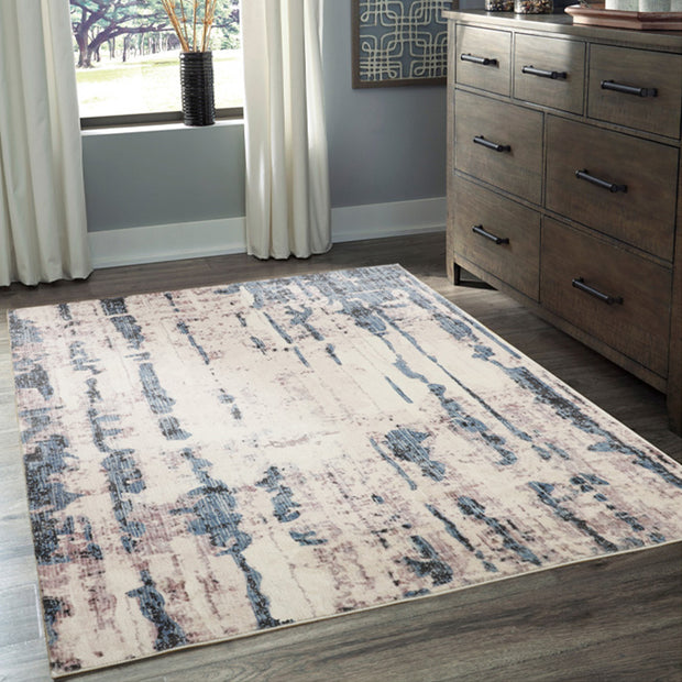 Anini Blue Machine Washable Rug