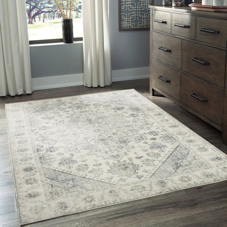 Santiago Grey Machine Washable Rug