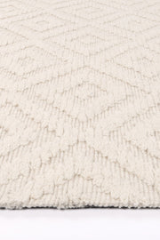 Goa Diamond Wool Blend Cream Rug