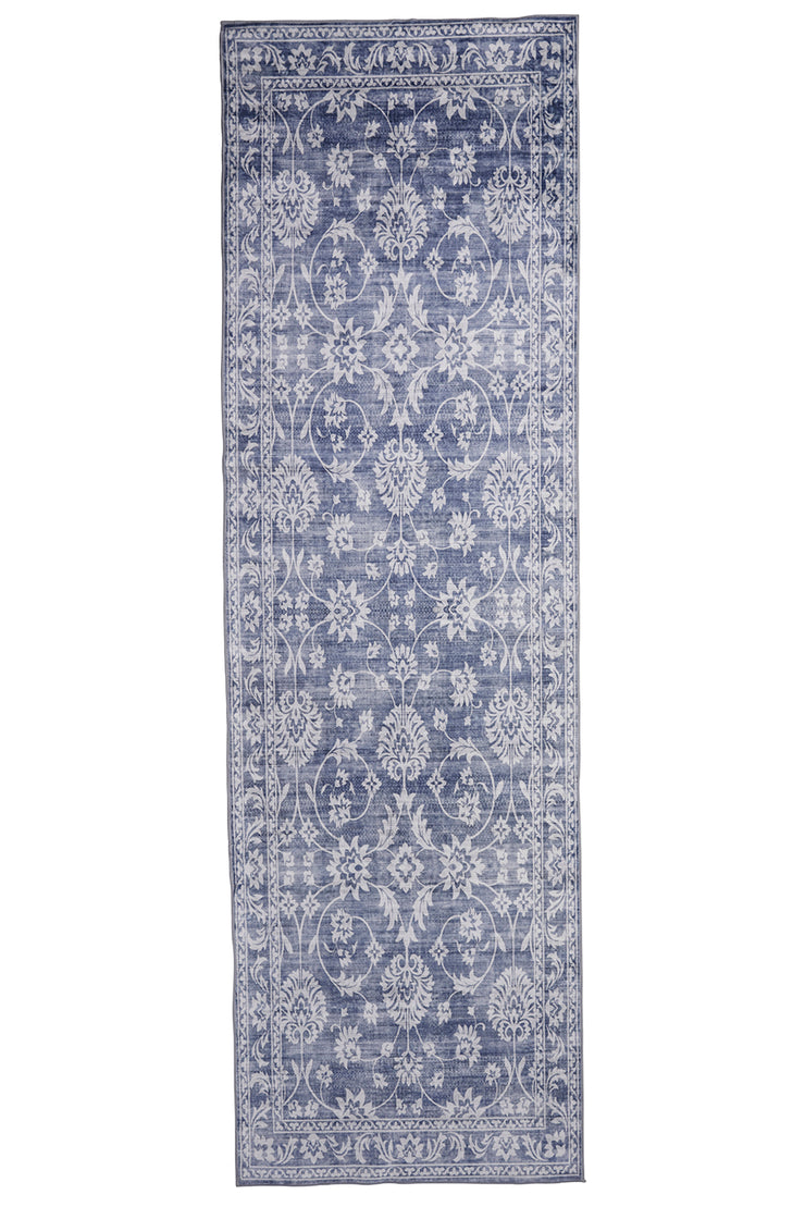 Megan Blue Machine Washable Runner