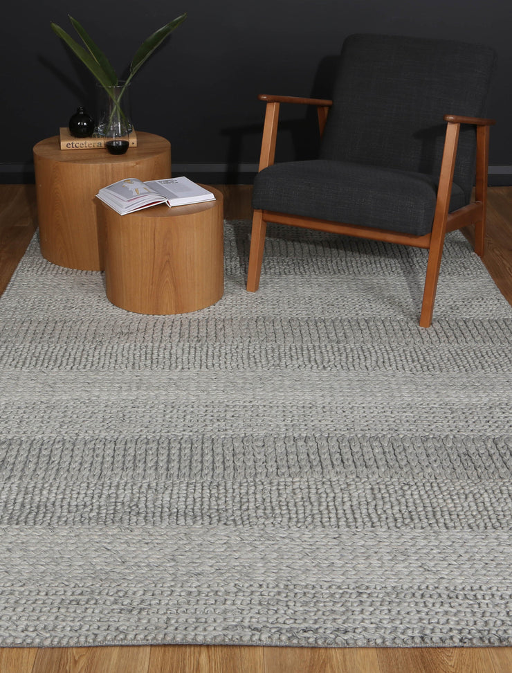 Harlow Grace Grey Wool Blend Rug