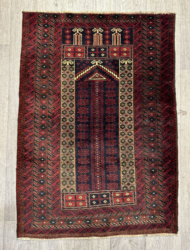 Afghan Camdani Baluchi Hand Knotted Wool 92*128