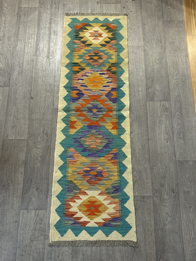 Afghan Chobi Hand Knotted Wool Kilim 198*62