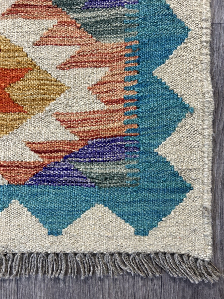 Afghan Chobi Hand Knotted Wool Kilim 198*62