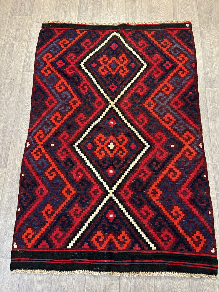 Afghan Miminah Hand Knotted Wool Kilim 122*181