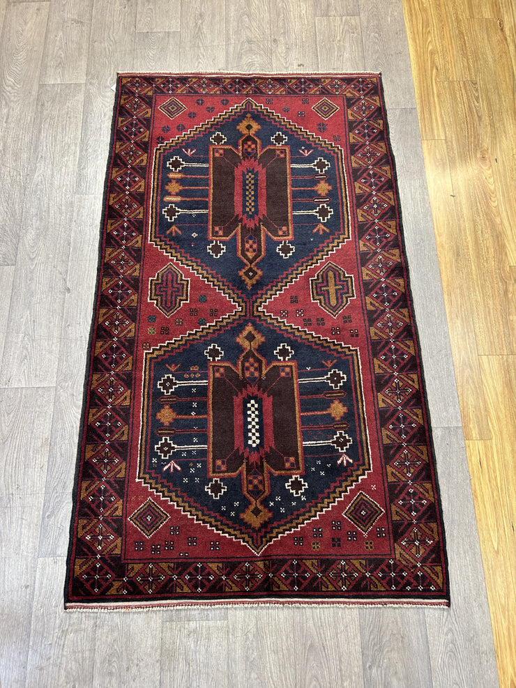 Afghan Baluchi Hand Knotted Wool 120*204