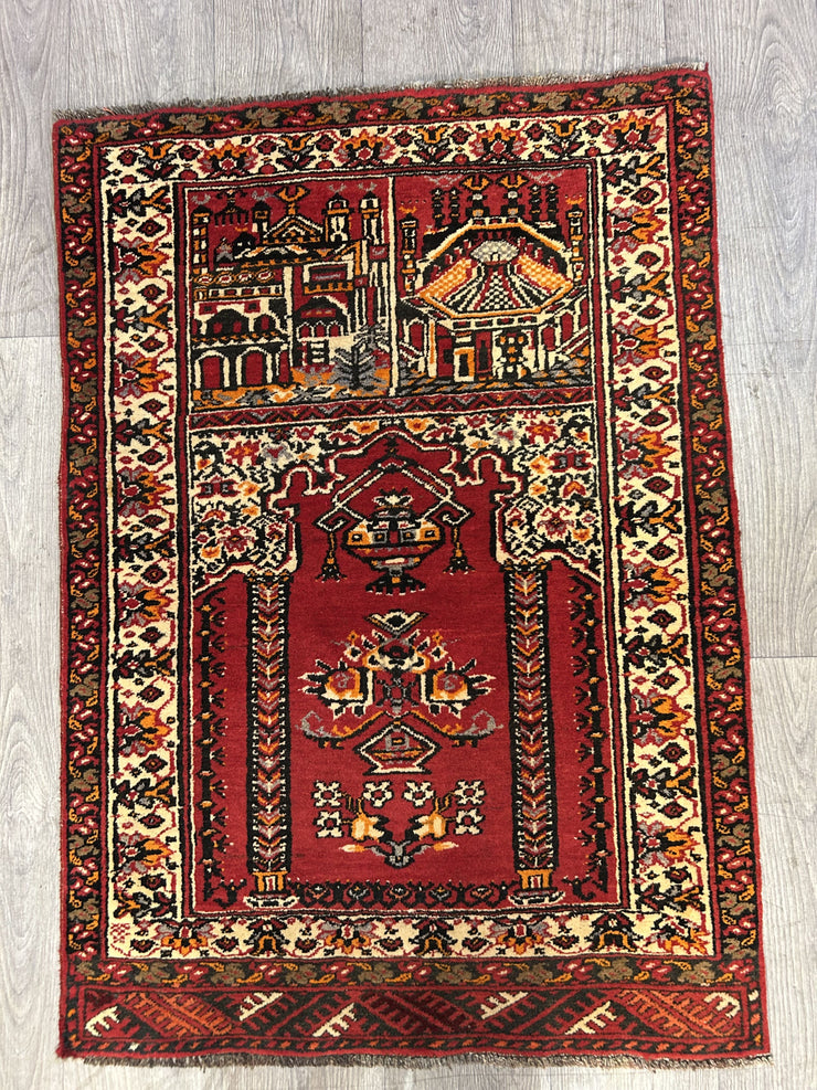 Afghan Torkoman Hand Knotted Wool 86*122