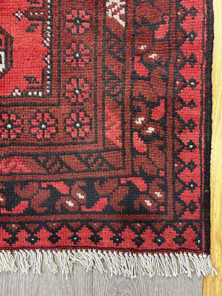 Afghan Tekke Hand Knotted Wool Rug 143*199