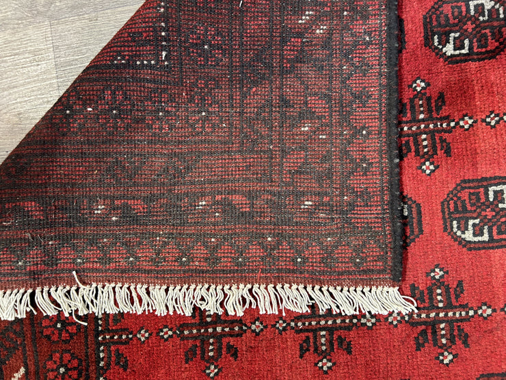 Afghan Tekke Hand Knotted Wool Rug 143*199