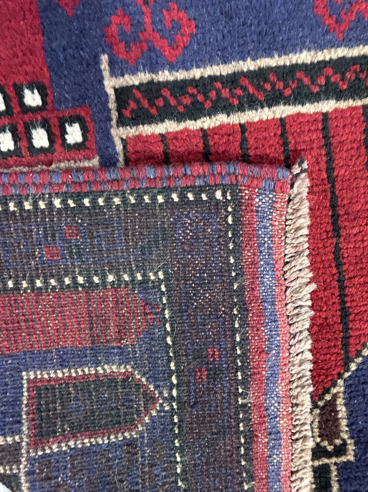 Afghan Baluchi Hand Knotted Wool 90*170
