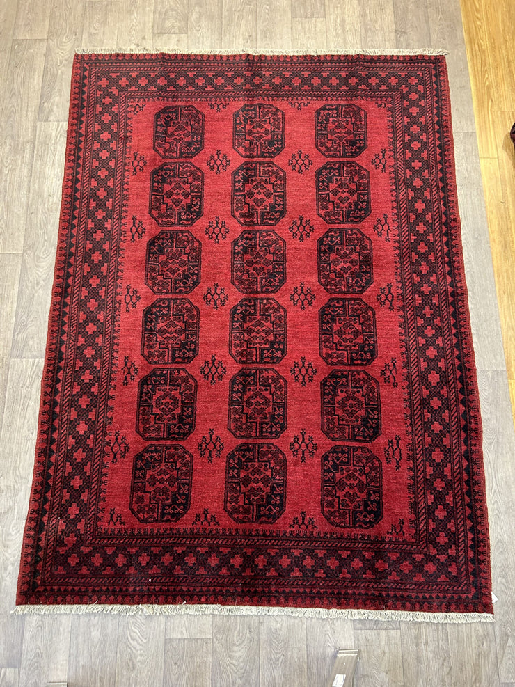 Afghan Tekke Hand Knotted Wool Rug 205*286