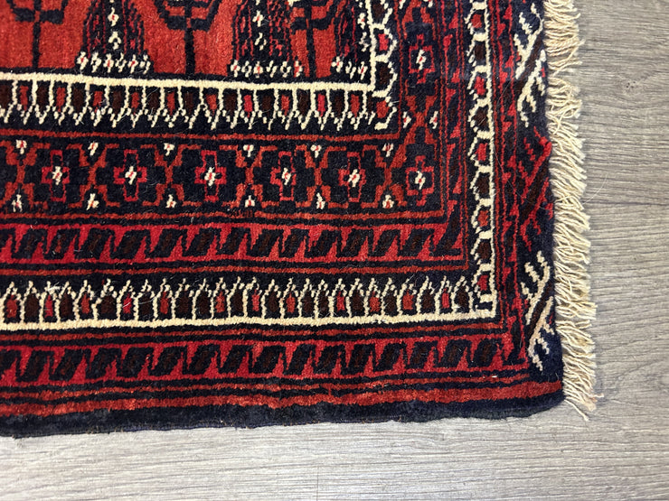 Afghan Mori Gul Hand Knotted Wool Runner 72*200