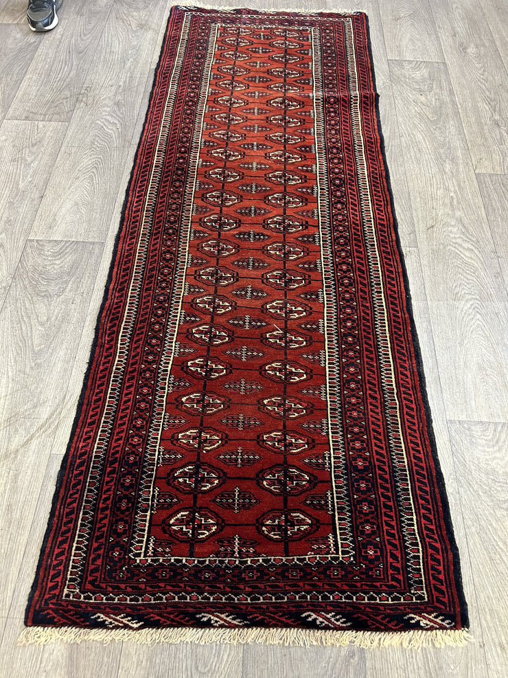 Afghan Mori Gul Hand Knotted Wool Runner 72*200