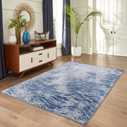 Shikhar Blue Machine Washable Rug