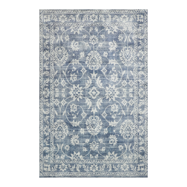 Megan Blue Machine Washable Rug