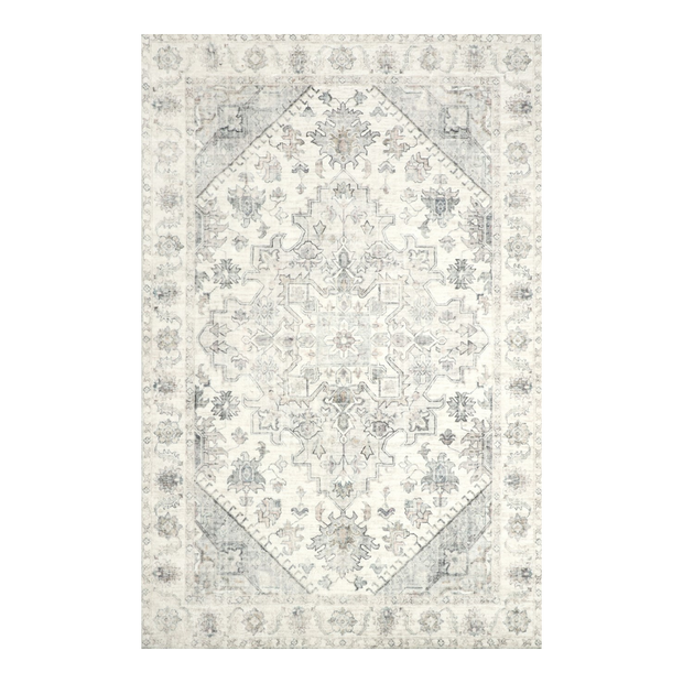 Santiago Grey Machine Washable Rug