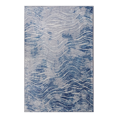 Shirkar Blue Machine Washable Runner