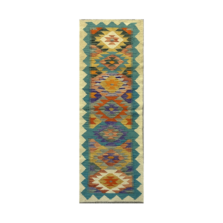Afghan Chobi Hand Knotted Wool Kilim 198*62
