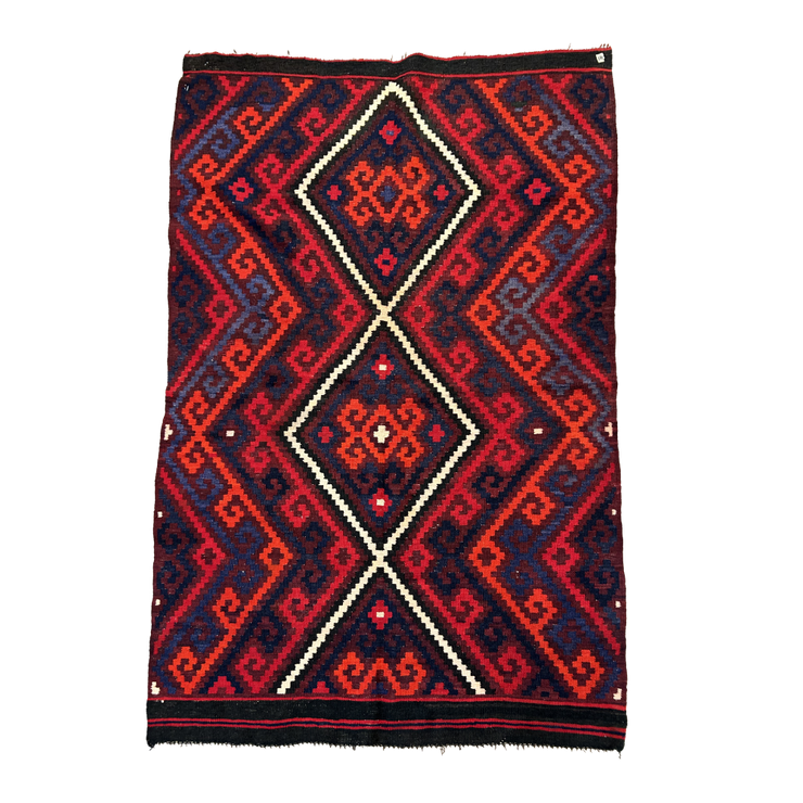 Afghan Miminah Hand Knotted Wool Kilim 122*181