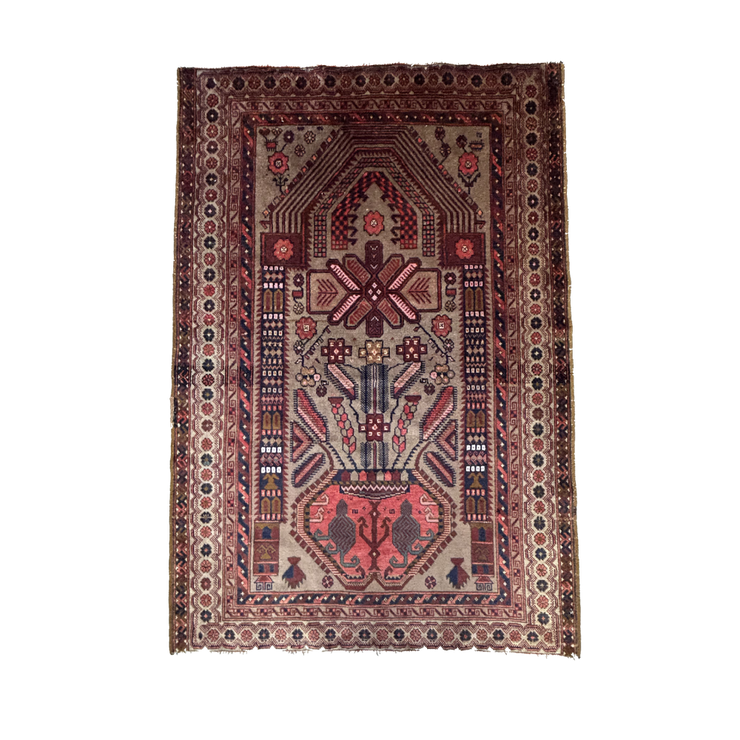 Afghan Baluchi Hand Knotted Wool 85*130