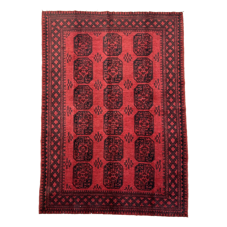 Afghan Tekke Hand Knotted Wool Rug 205*286