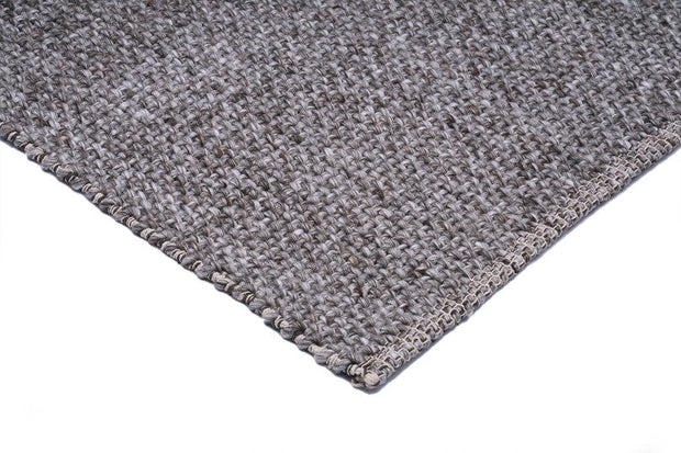Basket Modern Stone Hand Loomed Wool   Viscose Blend Floor Rug
