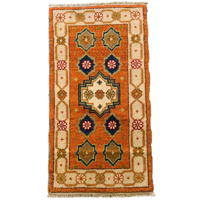  Natural Fibres Indo Kazak Hand Knotted Wool Hand Woven Floor Rug - 1