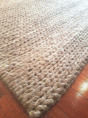  Natural Fibres Cable Chestnut - Modern Hand Knotted Wool Hand Woven Floor Rug  - 3