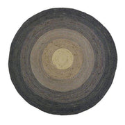  Natural Fibres Jute - Bindi Grey Natural Jute Hand Woven Circular Hand Woven Floor Rug  - 1
