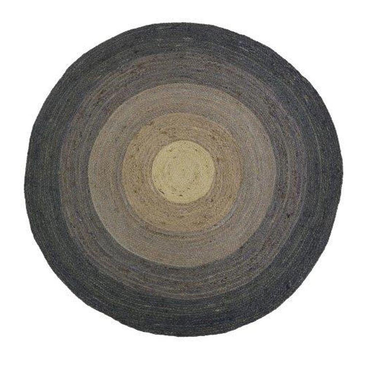  Natural Fibres Jute - Bindi Grey Natural Jute Hand Woven Circular Hand Woven Floor Rug  - 1