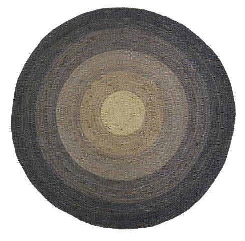  Natural Fibres Jute - Bindi Grey Natural Jute Hand Woven Circular Hand Woven Floor Rug  - 2