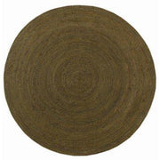  Natural Fibres Jute - Aardvark Green Natural Jute Hand Woven Circular Hand Woven Floor Rug  - 1
