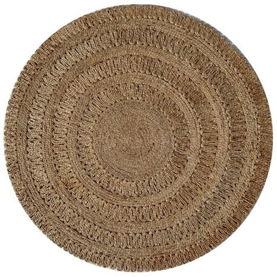  Natural Fibres Jute - Anna II Hand Knotted Circular Hand Woven Floor Rug  - 1