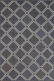  Natural Fibres Artisan Grey Parquetry Jute Hand Woven Floor Rug  - 6