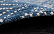 Bellevue Blue Hand Woven Pure Wool Low Pile Floor rug -  - 5