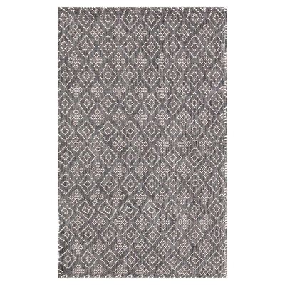 Belle Grey Hand Woven Pure Wool Low Pile Floor rug