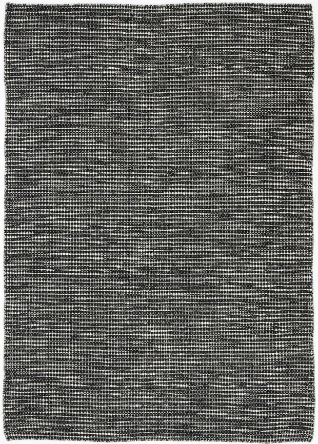  Natural Fibres Scandi Nord Black Flat Weave Hand Woven Wool Pile Hand Woven Floor Rug - 2