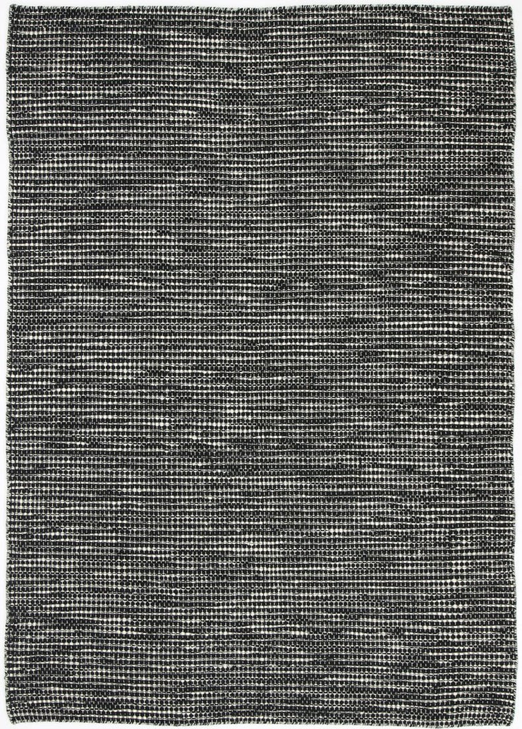  Natural Fibres Scandi Nord Black Flat Weave Hand Woven Wool Pile Hand Woven Floor Rug - 2