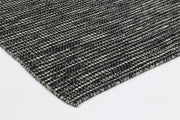  Natural Fibres Scandi Black White Reversible Wool Hand Woven Floor Rug  - 6
