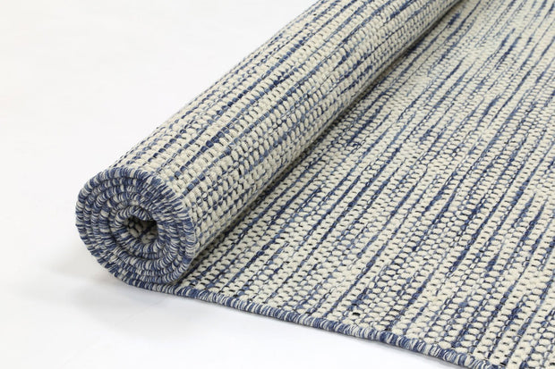  Natural Fibres Scandi Blue Reversible Wool Hand Woven Floor Rug Runner  - 7