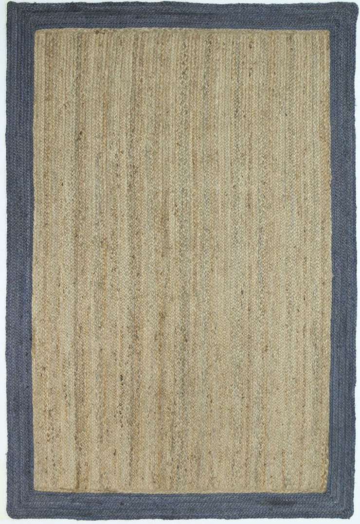  Natural Fibres Hampton Grey Border Jute Hand Woven Floor Rug  - 3
