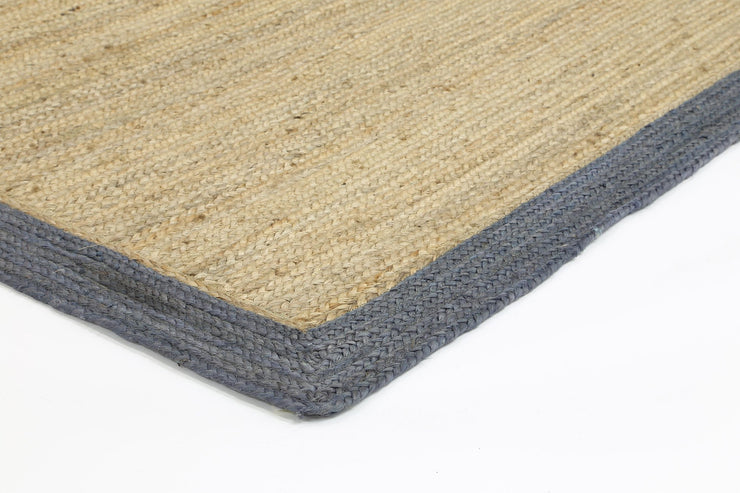  Natural Fibres Hampton Grey Border Jute Hand Woven Floor Rug  - 6