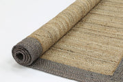  Natural Fibres Hampton Beige Border Jute Hand Woven Floor Rug  - 6