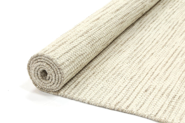  Natural Fibres Scandi Beige Brown Reversible Wool Hand Woven Floor Rug Runner  - 6