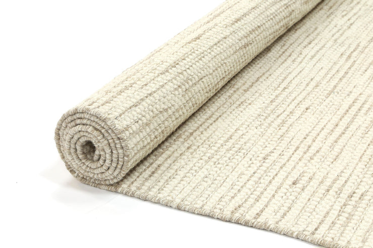  Natural Fibres Scandi Beige Brown Reversible Wool Hand Woven Floor Rug Runner  - 6