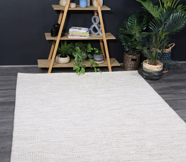  Natural Fibres Scandi Nord Brown Flat Weave Hand Woven Wool Pile Hand Woven Floor Rug - 3